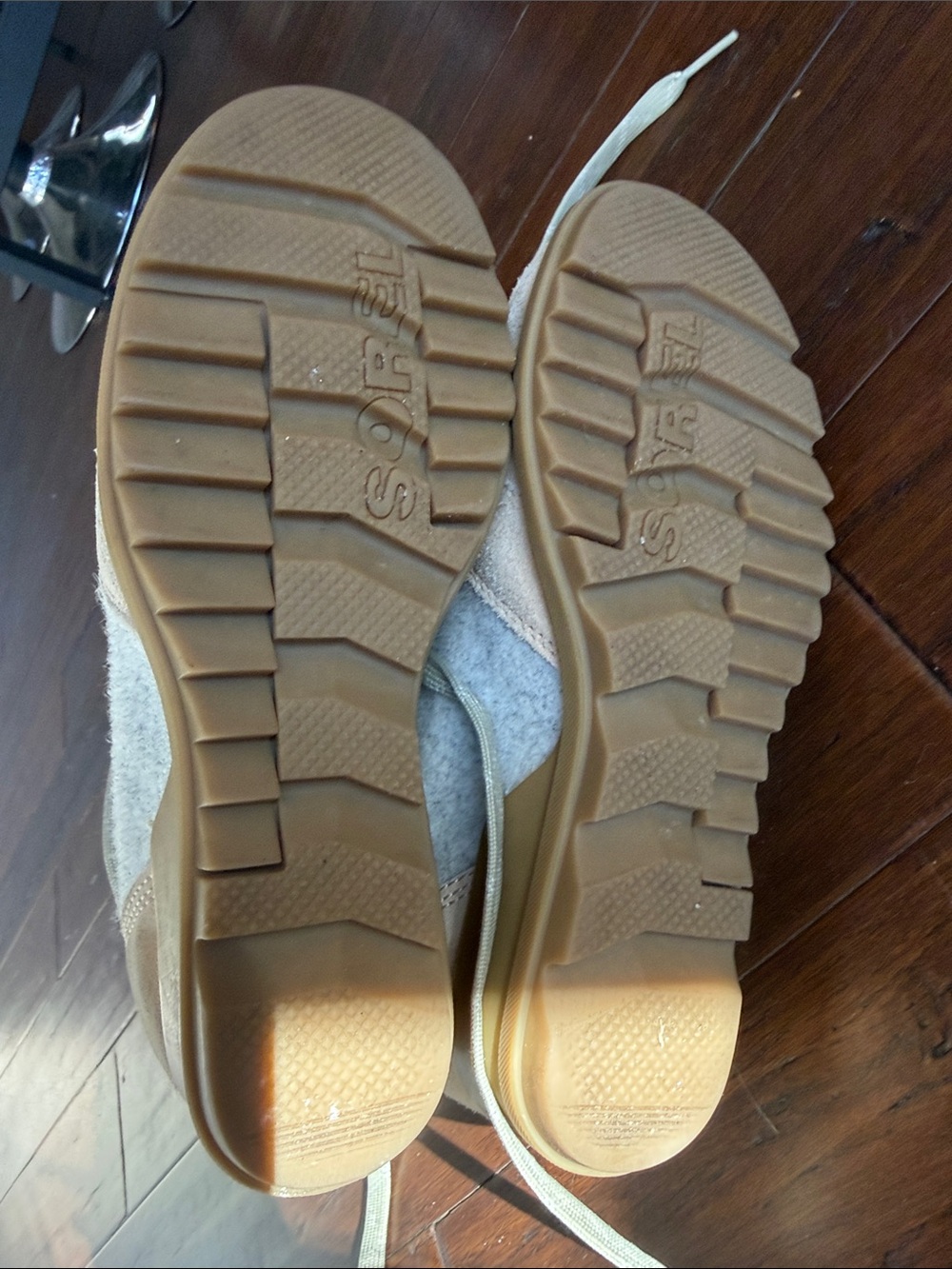 Sorel Beige Suede Lace-Up Ankle Boots - Picture 6 of 6